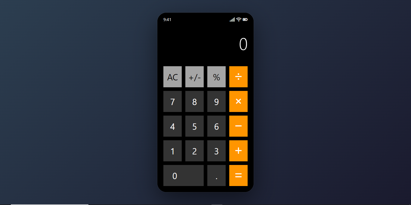 Calculatrice responsive